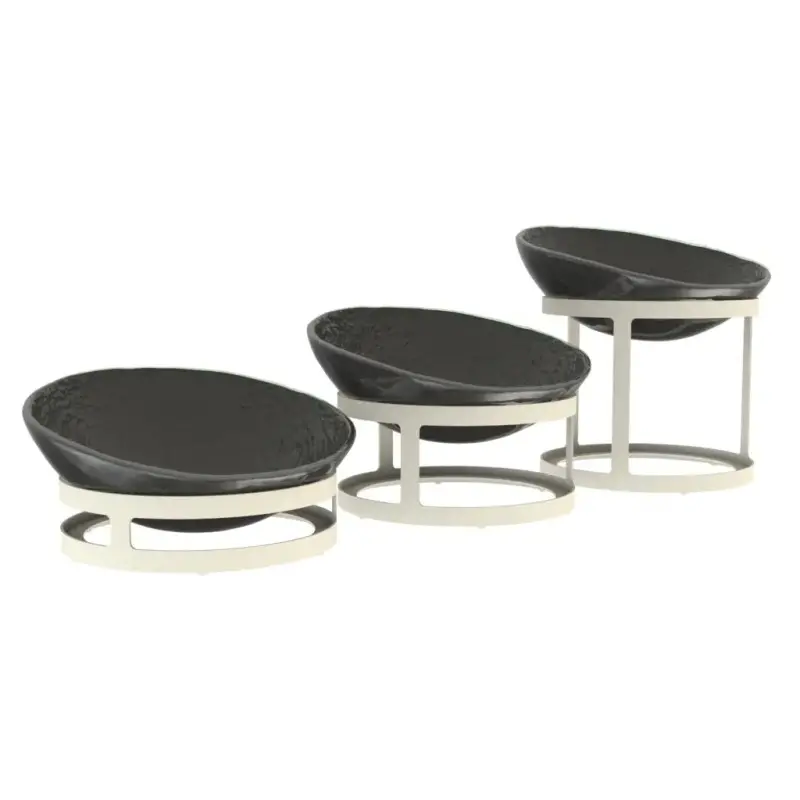 My Glass Studio Serving Bowl & Stand, Grey - 80.0 x 25.0 x 25.0 cm My Glass Studio Serving Bowl & Stand, Grey - 80.0 x 25.0 x 25.0 cm