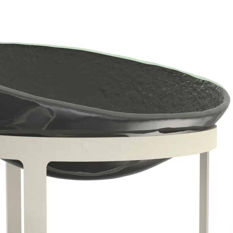 My Glass Studio Serving Bowl & Stand, Grey - 80.0 x 25.0 x 25.0 cm My Glass Studio Serving Bowl & Stand, Grey - 80.0 x 25.0 x 25.0 cm