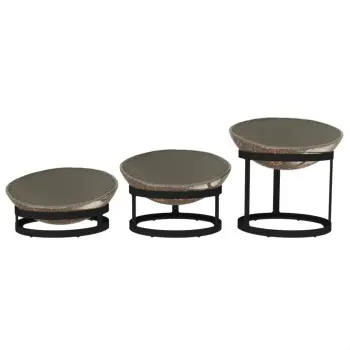 My Glass Studio Serving Bowl & Stand, Silver - 80.0 x 25.0 x 25.0 cm