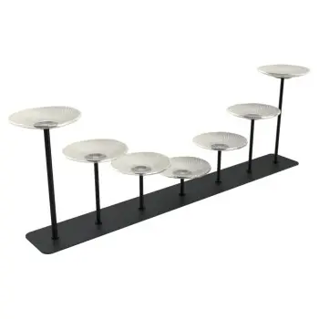 My Glass Studio Food Display Stand, Cream - Set of 2 - 91.3 x 12.0 x 28.6 cm