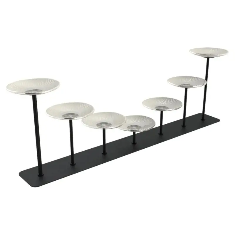 My Glass Studio Food Display Stand, Cream - Set of 2 - 91.3 x 12.0 x 28.6 cm