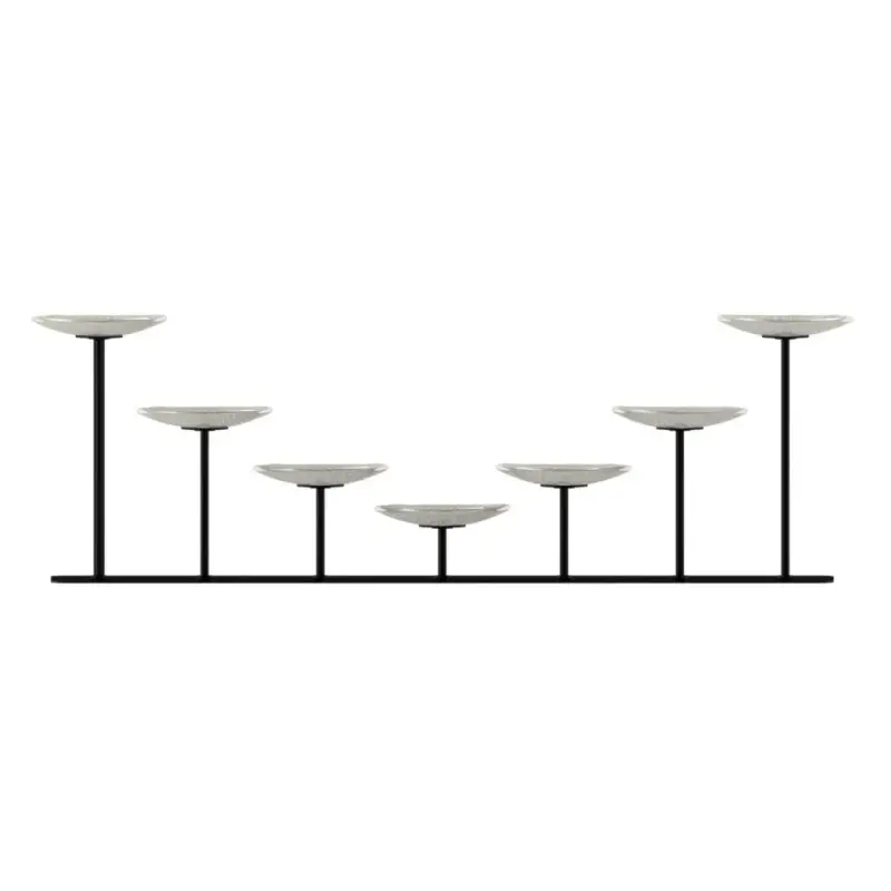 My Glass Studio Food Display Stand, Cream - Set of 2 - 91.3 x 12.0 x 28.6 cm