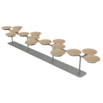 My Glass Studio Food Display Stand, Beige - Set of 2 - 101.5 x 22.5 x 12.6 cm