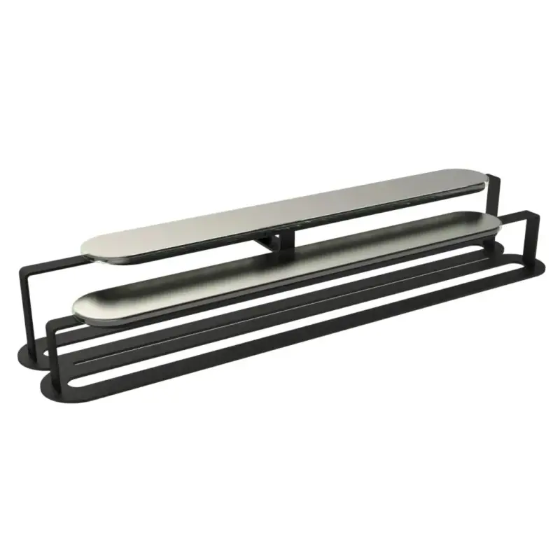 My Glass Studio Tiered Platter, Silver - Set of 2 - 51.3 x 11.6 x 7 cm My Glass Studio Tiered Platter, Silver - Set of 2 - 51.3 x 11.6 x 7 cm