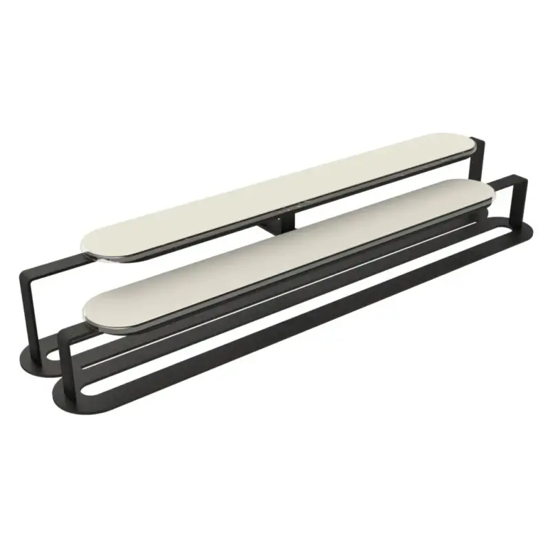My Glass Studio Tiered Platter, Cream - Set of 2 - 51.3 x 11.6 x 7 cm My Glass Studio Tiered Platter, Cream - Set of 2 - 51.3 x 11.6 x 7 cm