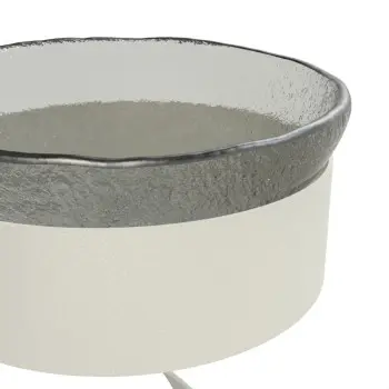 My Glass Studio Serving Bowl With Stand, Grey - 70.0 x 34.5 x 49 cm