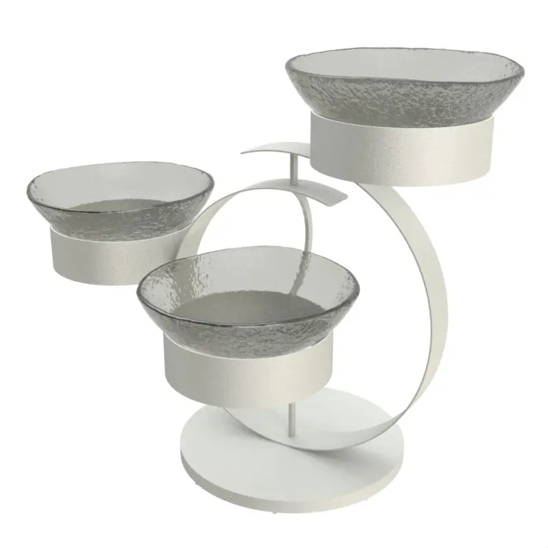 My Glass Studio Serving Bowl With Stand, Grey - 70.0 x 34.5 x 49.0 cm My Glass Studio Serving Bowl With Stand, Grey - 70.0 x 34.5 x 49.0 cm