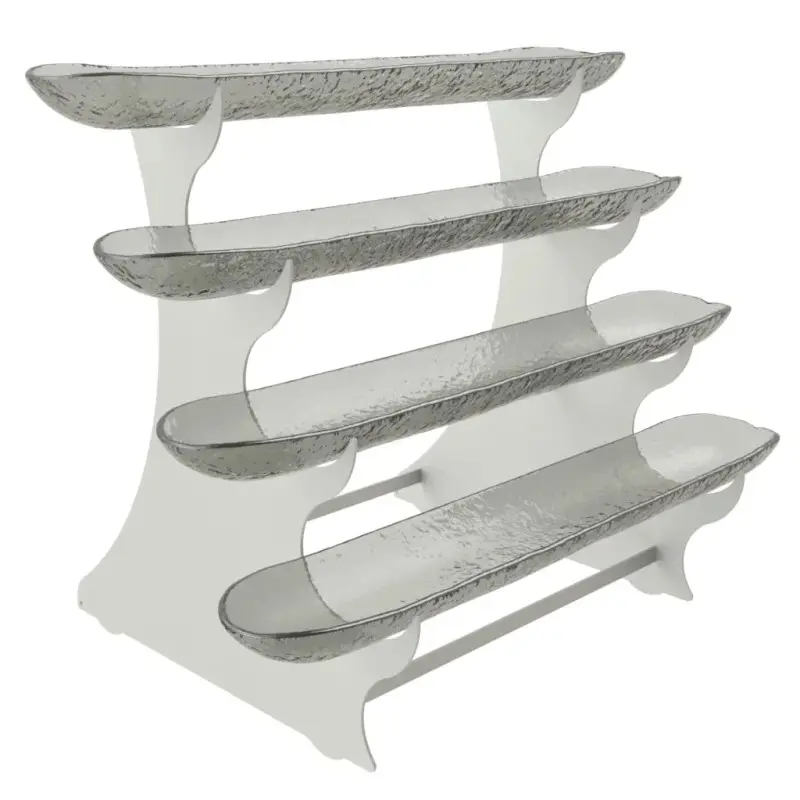 My Glass Studio Serving Bowl With Stand, Grey - Set of 2 - 61.0 x 45.0 x 49.0 cm My Glass Studio Serving Bowl With Stand, Grey - Set of 2 - 61.0 x 45.0 x 49.0 cm