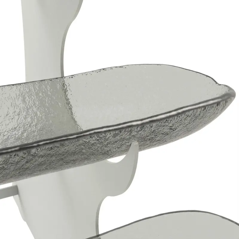 My Glass Studio Serving Bowl With Stand, Grey - Set of 2 - 61.0 x 45.0 x 49.0 cm My Glass Studio Serving Bowl With Stand, Grey - Set of 2 - 61.0 x 45.0 x 49.0 cm