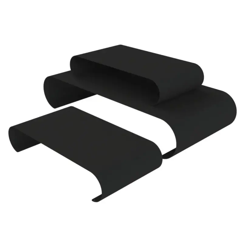 My Glass Studio Food Display Risers, Black - Set of 2 - 75.0 x 59.0 x 25.0 cm My Glass Studio Food Display Risers, Black - Set of 2 - 75.0 x 59.0 x 25.0 cm