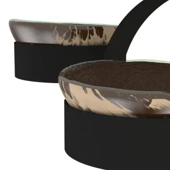 My Glass Studio Serving Bowl & Stand, Brown - 70.0 x 34.5 x 49 cm