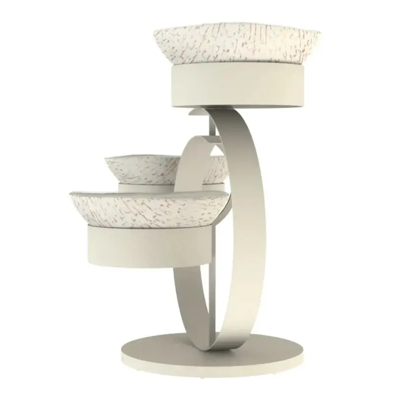 My Glass Studio Serving Bowl & Stand, Cream - 70.0 x 34.5 x 49.0 cm