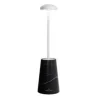 Siena Collection Marble/White Cordless Lamp - 2.5 in Dia x 10 in H - 1.9 watt