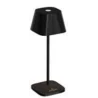 Neapel Collection Micro Rc Ceramic Black Cordless Lamp - 4 in L x 4 in W x 7.8 in