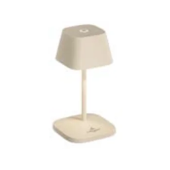 Neapel Collection Nano Ceramic Ivory Cordless Lamp - 2.3 in Dia x 4.7 in H - 1.5 watt