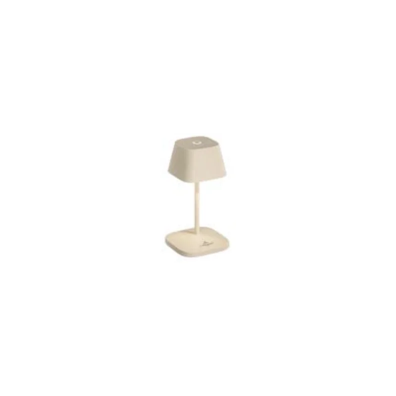 Neapel Collection Nano Ceramic Ivory Cordless Lamp - 2.3 in Dia x 4.7 in H - 1.5 watt