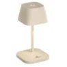 Neapel Collection Nano Ceramic Ivory Cordless Lamp - 2.3 in Dia x 4.7 in H - 1.5 watt
