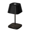 Neapel 2.0 Collection Rc Ceramic Black Cordless Lamp - 4 in L x 4 in W x 7.8 in