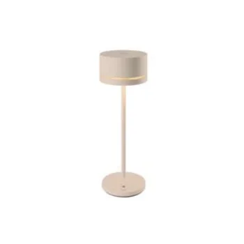 Monza Collection Cream Cordless Lamp - 2.7 in Dia x 9.25 in H