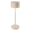 Monza Collection Cream Cordless Lamp - 2.7 in Dia x 9.25 in H
