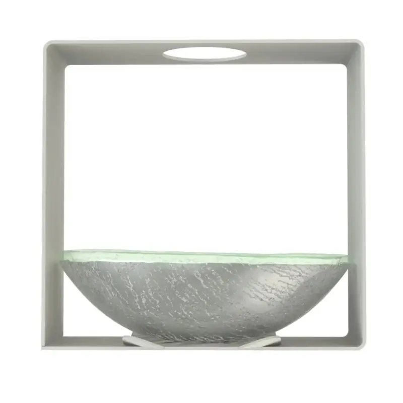 My Glass Studio Nut Bowl, Grey - Set of 2 - 14.4 x 13.8 x 13.7 cm