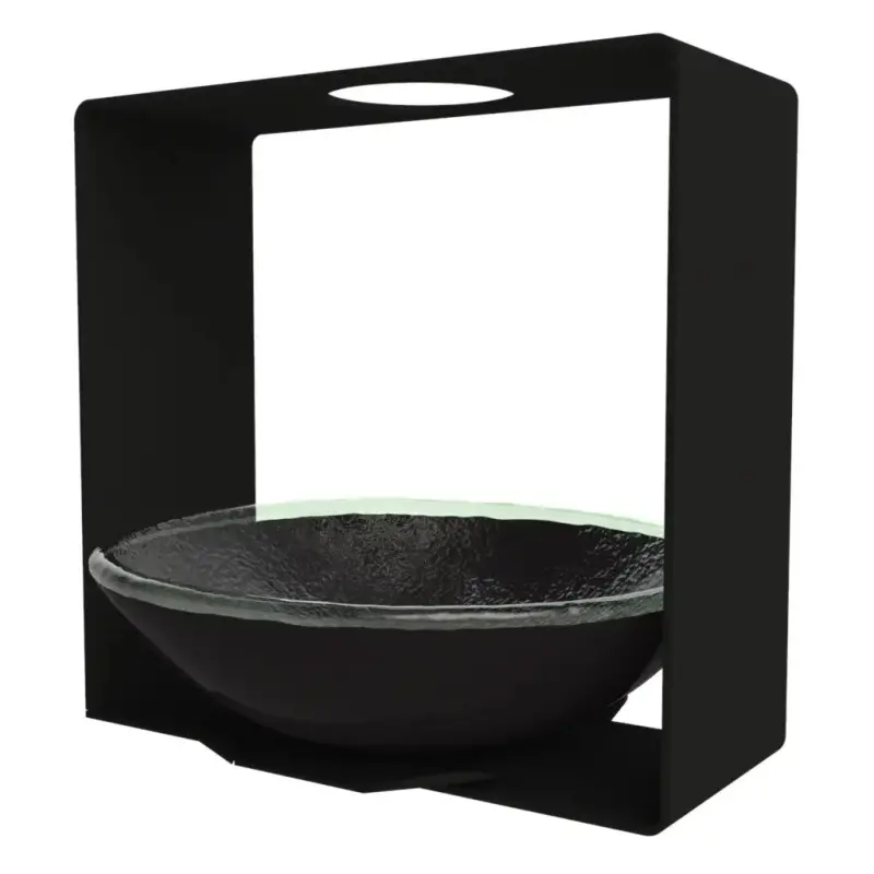 My Glass Studio Nut Bowl, Black - Set of 2 - 14.4 x 13.8 x 13.7 cm - MyGlassStudio