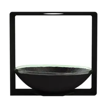 My Glass Studio Nut Bowl, Black - Set of 2 - 14.4 x 13.8 x 13.7 cm