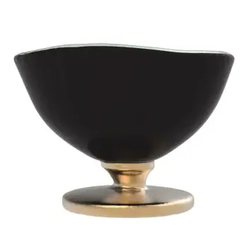 My Glass Studio Dessert Bowl, Black - Set of 10 - Dia: 10 cm, H: 7 cm