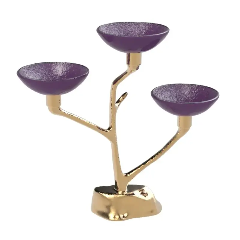 My Glass Studio Nut Bowl, Purple - Set of 4 - 37.0 x 15.0 x 34 cm - MyGlassStudio