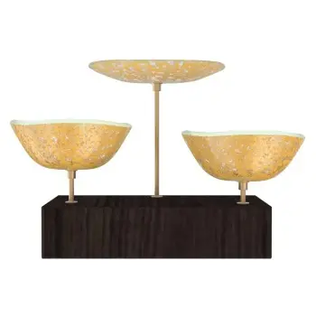 My Glass Studio Nut Bowl, Gold - Set of 4 - 17.5 x 11.0 x 15.0 cm