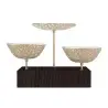 My Glass Studio Nut Bowl, Beige - Set of 4 - 17.5 x 11.0 x 15.0 cm - MyGlassStudio