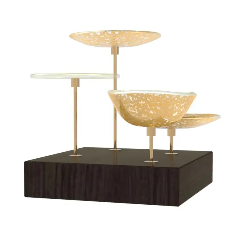 My Glass Studio Nut Bowl, Gold - Set of 4 - 21.5 x 21.5 x 19 cm