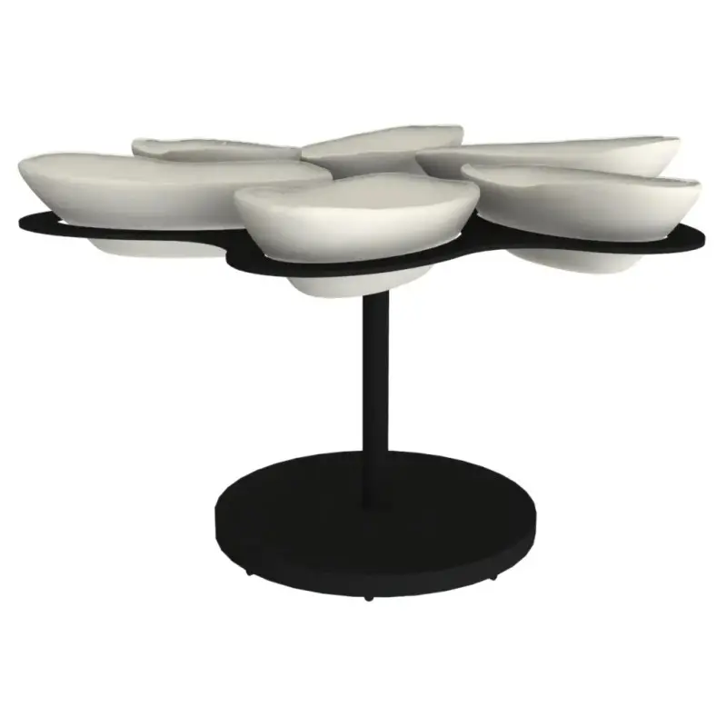 My Glass Studio Appetizer Server, Black - Set of 2 - Dia: 30 cm, H: 14 cm My Glass Studio Appetizer Server, Black - Set of 2 - Dia: 30 cm, H: 14 cm