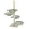 My Glass Studio Appetizer Server, Green - Set of 2 - 32.6 x 32.6 x 43.2 cm