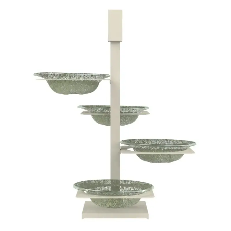 My Glass Studio Appetizer Server, Green - Set of 2 - 32.6 x 32.6 x 43.2 cm My Glass Studio Appetizer Server, Green - Set of 2 - 32.6 x 32.6 x 43.2 cm