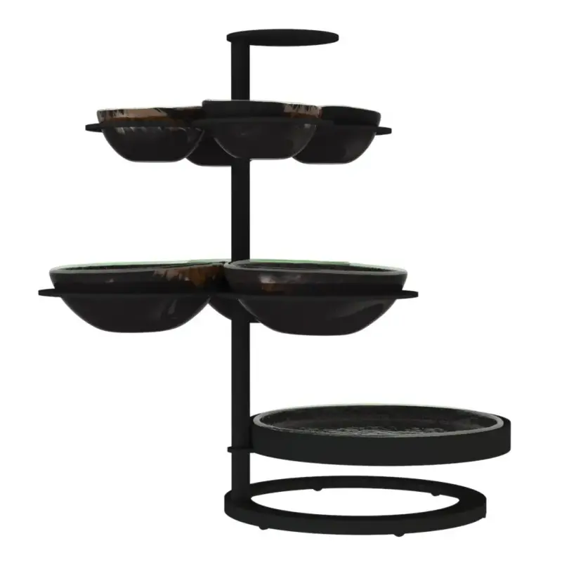 My Glass Studio Appetizer Server, Black - Set of 2 - 36.0 x 28.0 x 36.0 cm My Glass Studio Appetizer Server, Black - Set of 2 - 36.0 x 28.0 x 36.0 cm