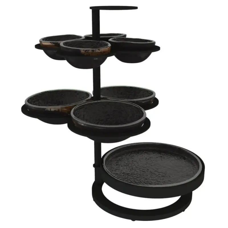 My Glass Studio Appetizer Server, Black - Set of 2 - 36.0 x 28.0 x 36.0 cm My Glass Studio Appetizer Server, Black - Set of 2 - 36.0 x 28.0 x 36.0 cm