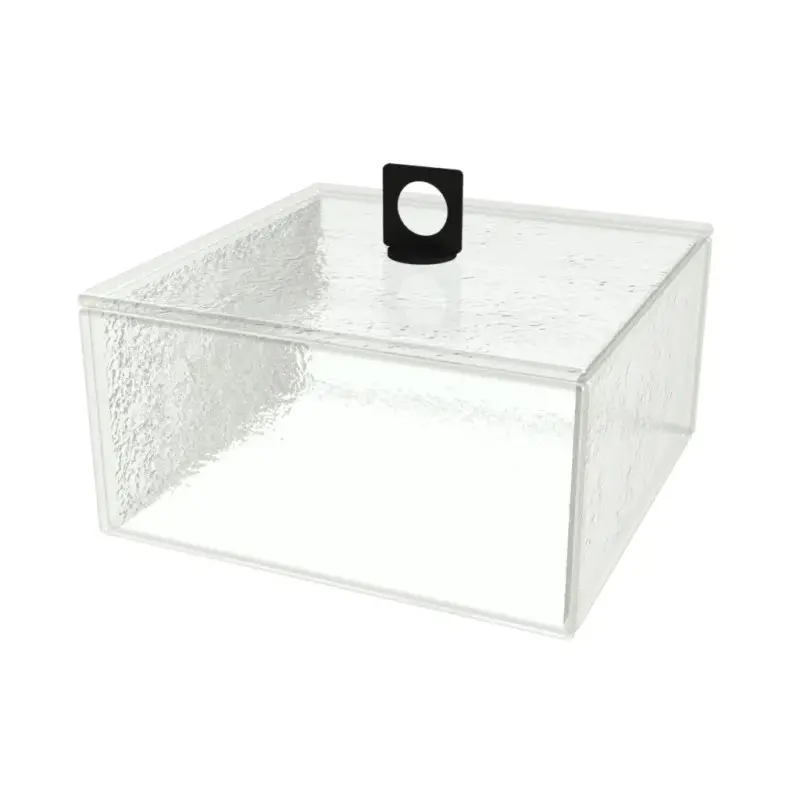 My Glass Studio Glass Food Cover, Clear - Set of 4 - 17.5 x 17.5 x 12.0 cm
