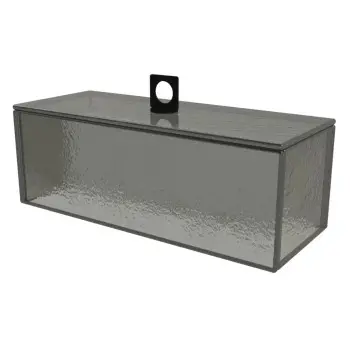 My Glass Studio Glass Food Cover, Grey - Set of 3 - 28.0 x 11.0 x 13 cm