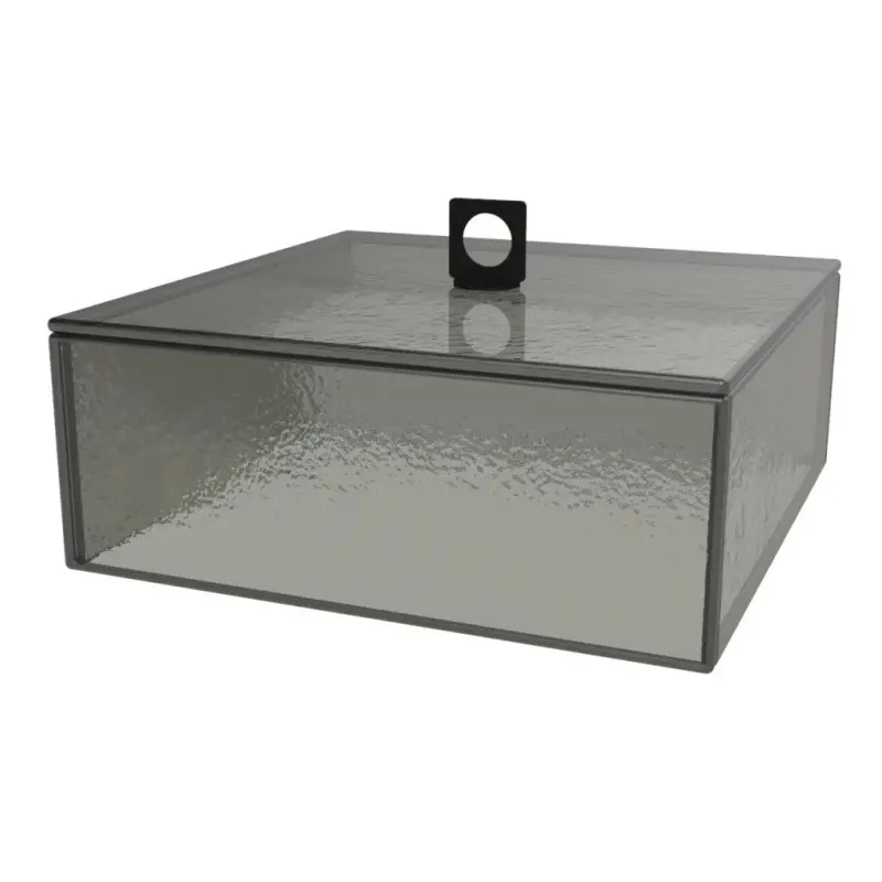 My Glass Studio Glass Food Cover, Grey - Set of 3 - 23.0 x 23.0 x 12.0 cm My Glass Studio Glass Food Cover, Grey - Set of 3 - 23.0 x 23.0 x 12.0 cm