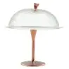 My Glass Studio Cake Stand & Dome, Clear - Set of 4 - Dia: 24 cm, H: 26 cm