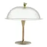 My Glass Studio Cake Stand & Dome, Clear - Set of 4 - Dia: 24 cm, H: 26 cm