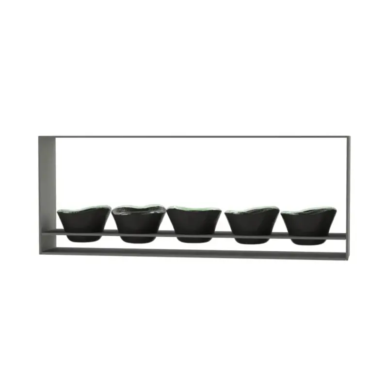 My Glass Studio Dip Bowl Set, Grey - Set of 4 - 38.5 x 6.0 x 15 cm My Glass Studio Dip Bowl Set, Grey - Set of 4 - 38.5 x 6.0 x 15 cm