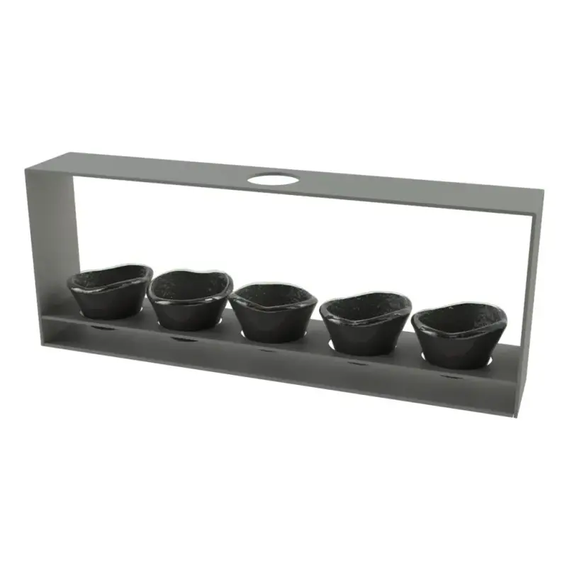 My Glass Studio Dip Bowl Set, Grey - Set of 4 - 38.5 x 6.0 x 15 cm My Glass Studio Dip Bowl Set, Grey - Set of 4 - 38.5 x 6.0 x 15 cm