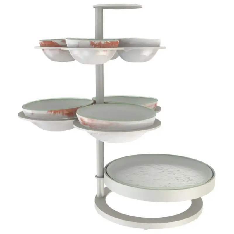 My Glass Studio Appetizer Server, Grey - Set of 2 - 36.0 x 28.0 x 36.0 cm My Glass Studio Appetizer Server, Grey - Set of 2 - 36.0 x 28.0 x 36.0 cm