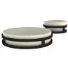 My Glass Studio Chip Dip Server, Cream - Set of 2 - 29.0 x 18.5 x 8.0 cm
