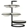 My Glass Studio Chip Dip Server, Cream - Set of 2 - 36.0 x 28.0 x 36.0 cm
