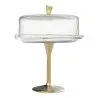 My Glass Studio Cake Stand & Dome, Clear - Set of 2 - Dia: 20 cm, H: 26 cm