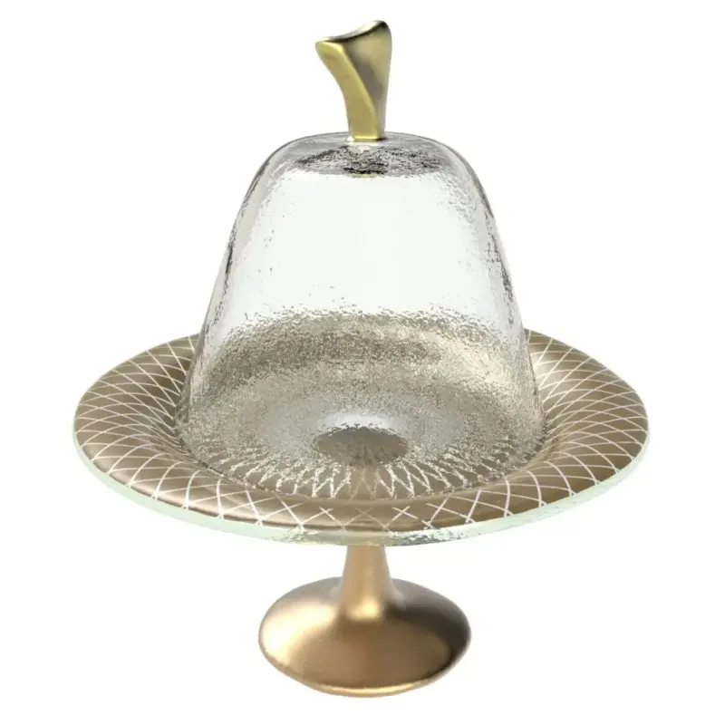 My Glass Studio Cake Stand & Dome, Natural - Set of 4 - Dia: 17 cm, H: 18 cm My Glass Studio Cake Stand & Dome, Natural - Set of 4 - Dia: 17 cm, H: 18 cm