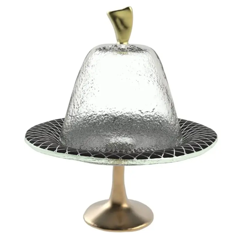 My Glass Studio Dome Plate Cover, Black - Set of 4 - Dia: 17 cm, H: 18 cm My Glass Studio Dome Plate Cover, Black - Set of 4 - Dia: 17 cm, H: 18 cm